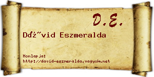 Dávid Eszmeralda névjegykártya